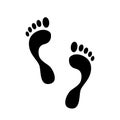 Footprint icon. Human foot prints. Vector illustration Royalty Free Stock Photo