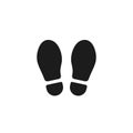 Footprint icon isolated on white background. Vector shoe print Royalty Free Stock Photo