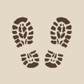 Footprint icon. Shoes icon. Shoes design.