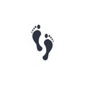 footprint icon. symbol on white background