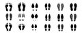 Footprint icon. Black symbol on white background. Vector illustration Royalty Free Stock Photo