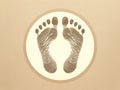 Footprint illustration. AI generated