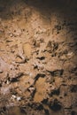 Footprint on mud ground wet texture Adventure Cave explorer