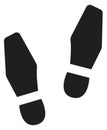 Footprint pair icon. Human step symbol. Shoe imprint