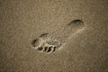 Footprint in the sand