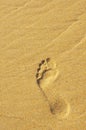 Footprint On Sand Royalty Free Stock Photo