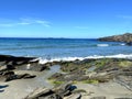 Footprint Sand Beach in Norway West, Jaeren Royalty Free Stock Photo