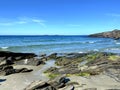 Footprint Sand Beach in Norway West, Jaeren Royalty Free Stock Photo