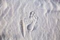 Footprint in the Sand at White Sands National Monument, New Mexico