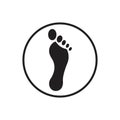 footprint silhouette vector logo icon