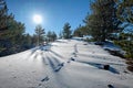 Footprint In The Snow Of Etna Park, Sicily