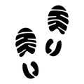 Footprint sport shoe icon Royalty Free Stock Photo