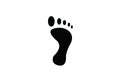 Footprint symbol feet shape humanity vector illustration