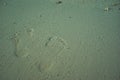 Footprint Texture Sea Sand Summer Beach Royalty Free Stock Photo