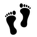 Footprint vector icon Royalty Free Stock Photo