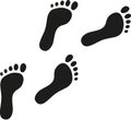 Footprints barefoot step Royalty Free Stock Photo