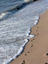 Footprints on the beach