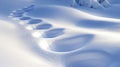 Footprints in Deep Snow A Winter Wonderland Scene Royalty Free Stock Photo