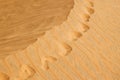 Footprints in a desert. Royalty Free Stock Photo