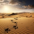 Footprints of a Drifter Royalty Free Stock Photo