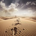 Footprints of a Drifter Royalty Free Stock Photo