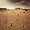 Footprints of a Drifter Royalty Free Stock Photo