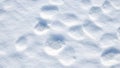 Footprints in Fresh Snow, Winter Texture Background Image Royalty Free Stock Photo
