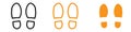 Footprints Icon Set Trail and Path Illustrations for Navigation and Nature Projects Royalty Free Stock Photo