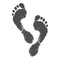 Footprints isolated on white. Footprints in gray for your web site design, app, logo, UI.