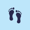 footprints logo. social Distancing. foot people vector