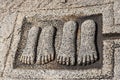 Footprints of Lord Rama and Lakshmana near Sugreeva Cave in Hampi