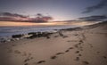 Footprints at Mornington Royalty Free Stock Photo