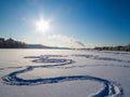 Frozen Neva River, St. Petersburg, Russia