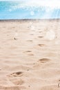 Footprints in the Sand Royalty Free Stock Photo