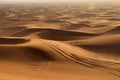 Footprints on sand dune in Rub 'al Khali, United Arab Emirates Royalty Free Stock Photo