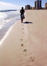 Footprints in The Sand Royalty Free Stock Photo