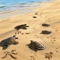 Footprints in the Sand: Tracing Coastal Wildlife's Journey