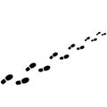 Footprints from shoes Royalty Free Stock Photo