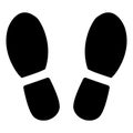 Footprints from shoes Royalty Free Stock Photo