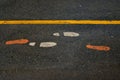 Footprints on walking track