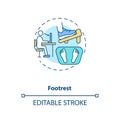 Footrest concept icon