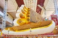 The foots of Shwethalyaung Buddha, Bago, Myanmar