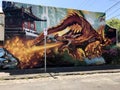 Footscray street art dragon