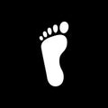 Footstep icon or footprint silhouette Royalty Free Stock Photo