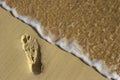 Footstep on the sand 1