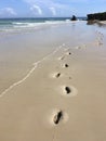 Footsteps on the beach