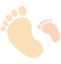 Footsteps, Family footprint That can be easily edited in any size or modified.