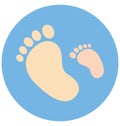 Footsteps, Family footprint That can be easily edited in any size or modified. Footsteps, Family footprint That can be easily edi