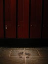 Footsteps in the Lockerroom Royalty Free Stock Photo