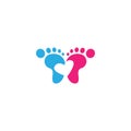 Footsteps logo icon design template